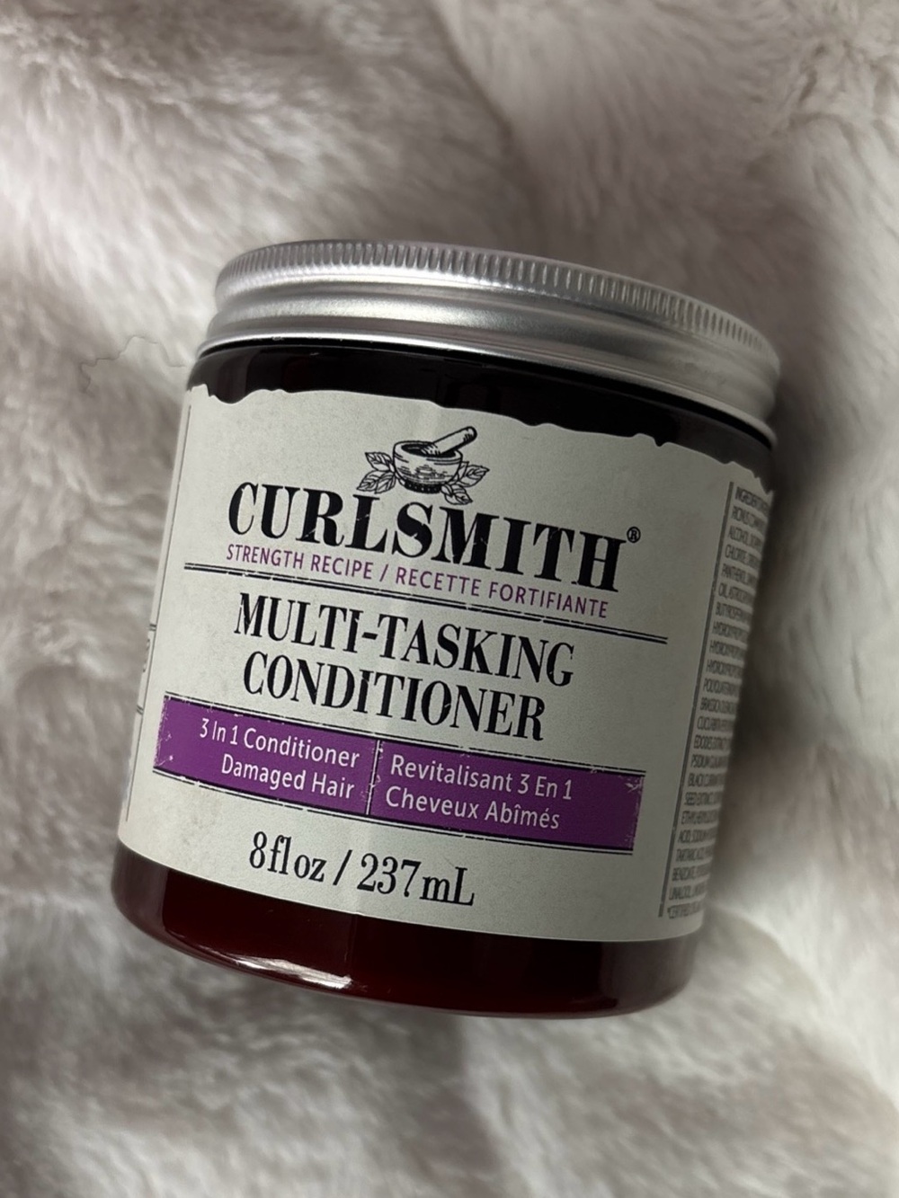 Curlsmith Multi-Tasking Conditioner - Purple and Silver Jar